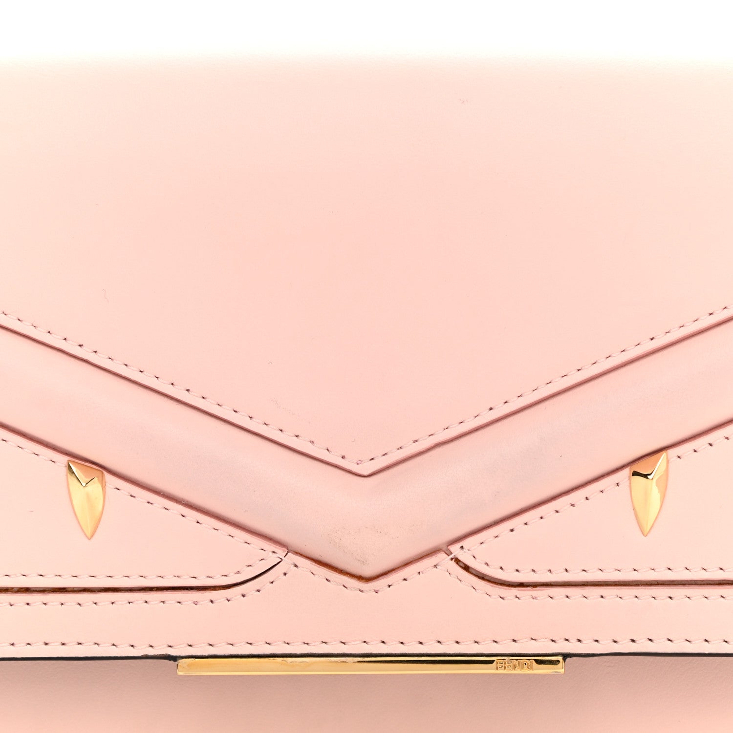 Fendi Vitello Century Eyebrow Monster Eyes Embossed Tube Wallet on Chain Confetto 9 of 11