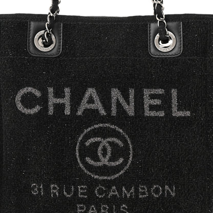 Chanel Lurex Boucle Mini Deauville Tote Black 8 of 10