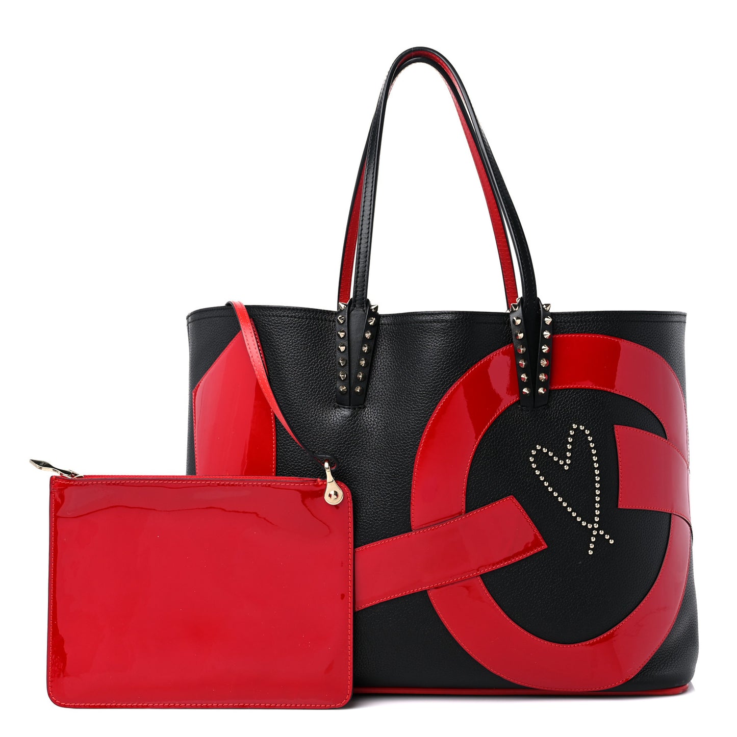 Calfskin Cabata Love Empire Paris Tote Black