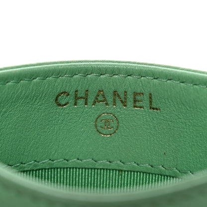 Chanel Caviar Quilted Card Holder Green 6 of 12