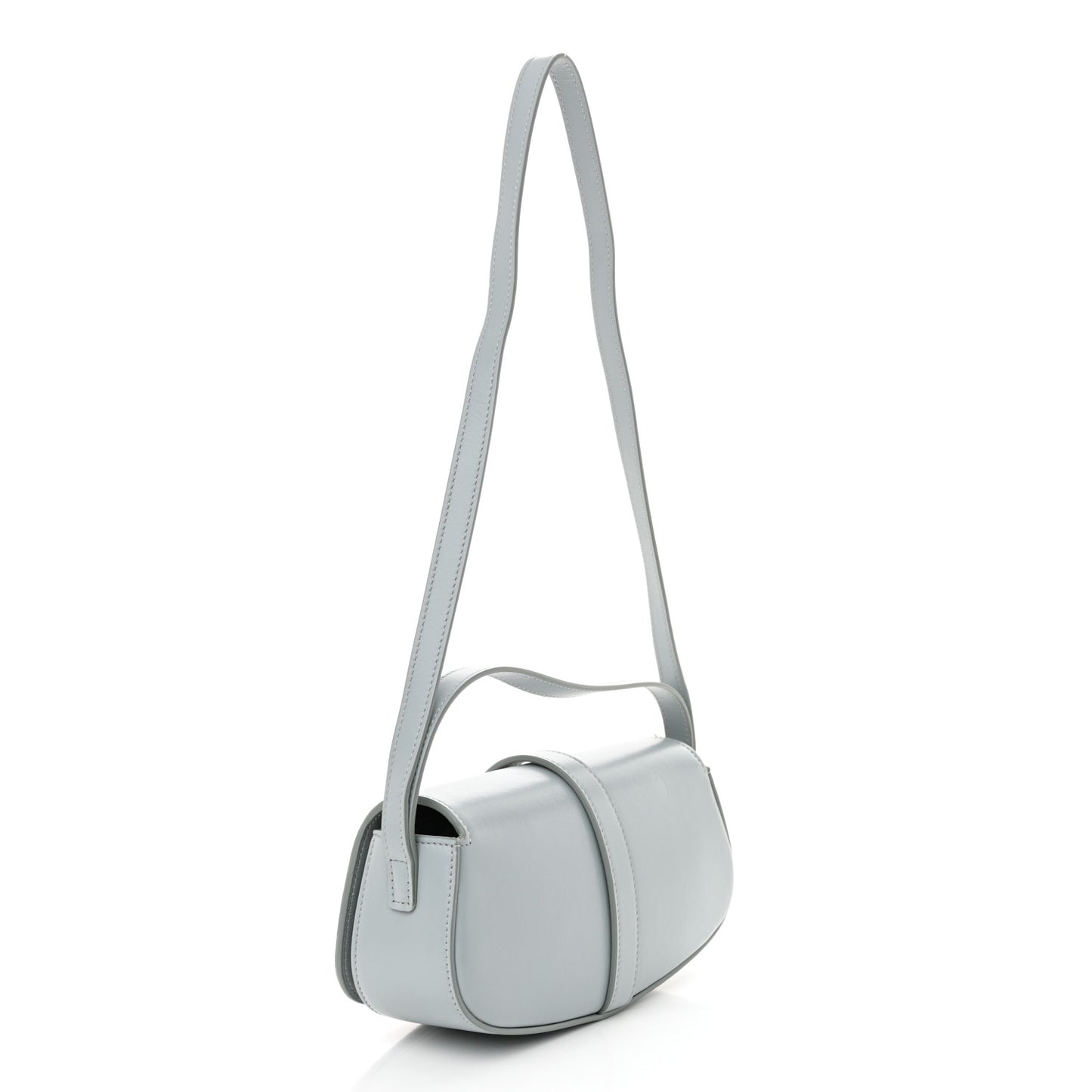 Smooth Calfskin Tabou Clutch On Strap Ice Blue