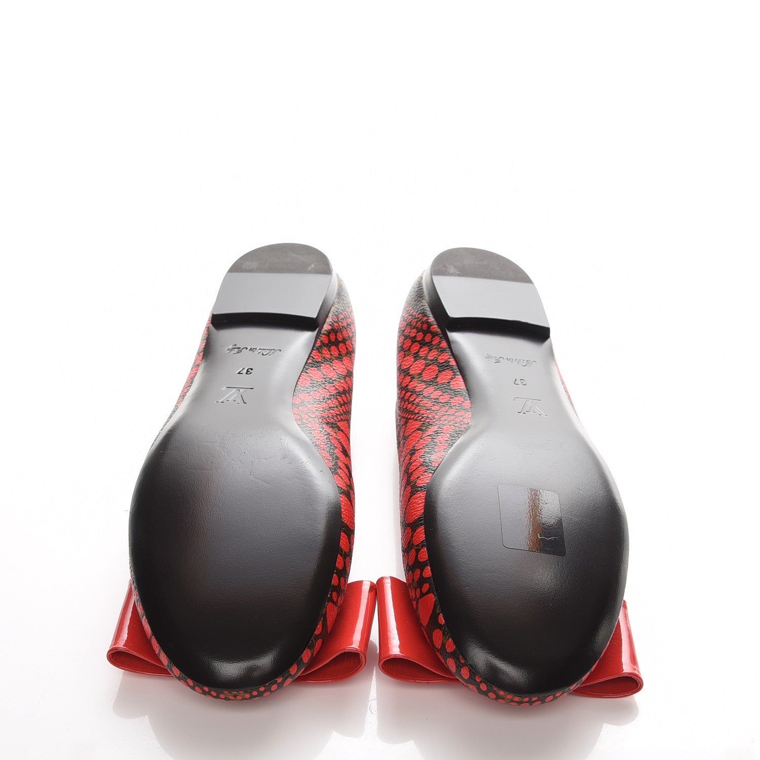Louis Vuitton Monogram Kusama Town Flats 37 Red 5 of 8