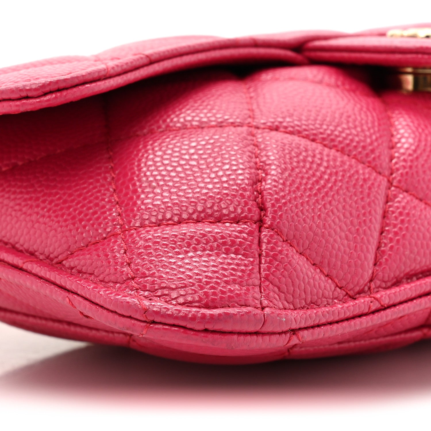 Chanel Caviar Fabric Quilted Foldable Tote With Chain Pink Multicolor 15 of 20