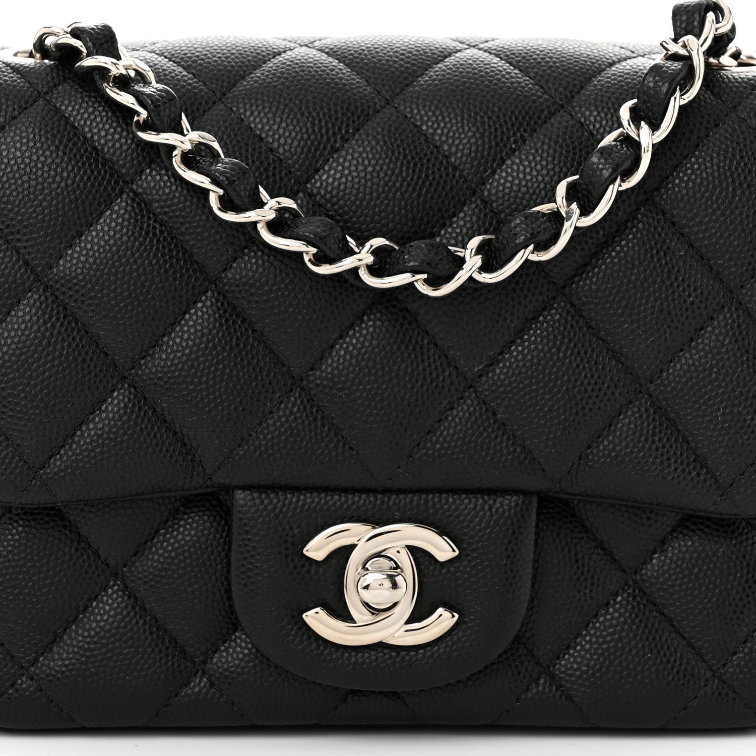 Chanel Caviar Quilted Mini Square Flap Black 8 of 11