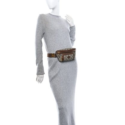 Gucci GG Supreme Monogram Textured Calfskin Retro Interlocking G Belt Bag Beige Ebony Brown Sugar 2 of 11