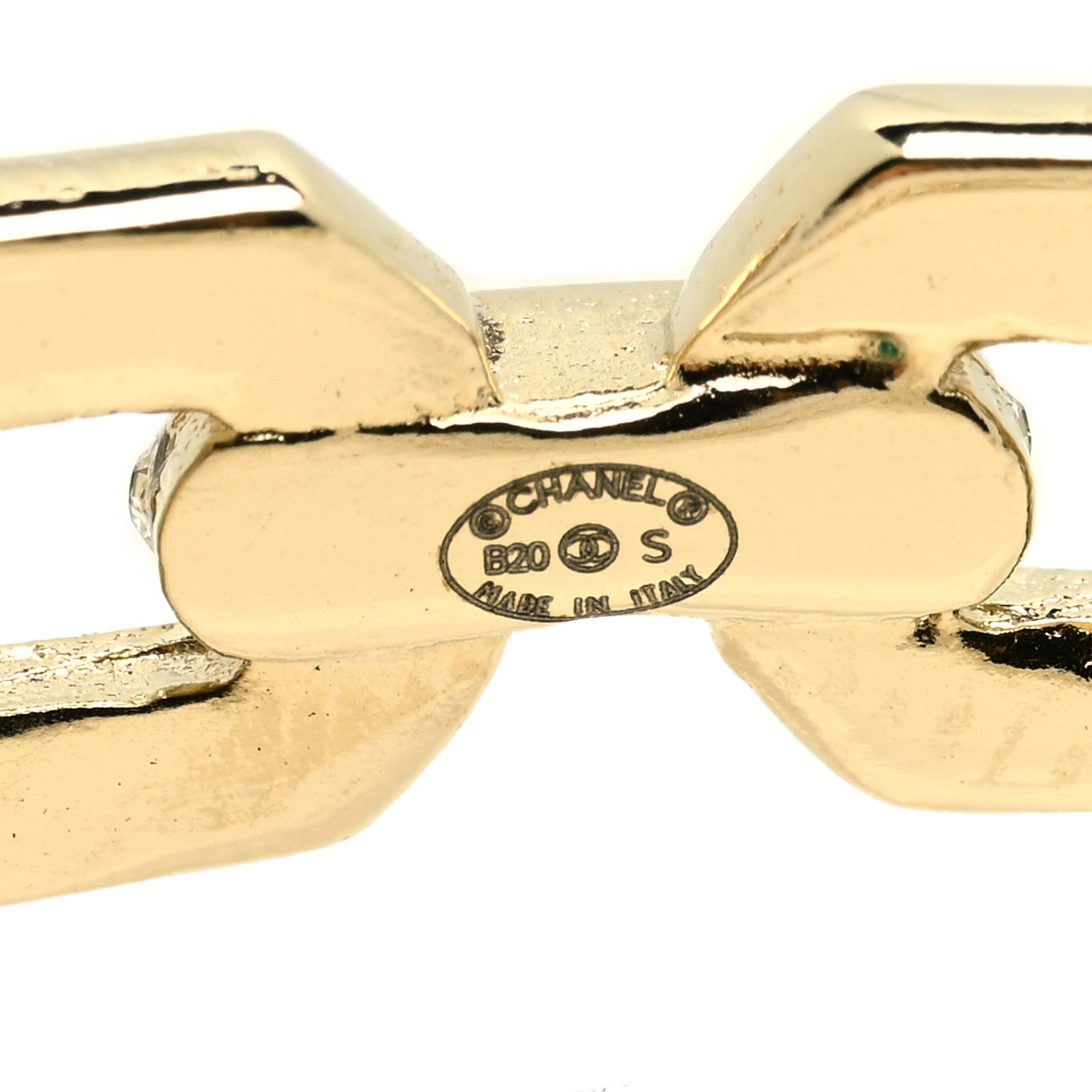 Chanel Crystal CC Vendome Hoop Earrings Gold 4 of 5