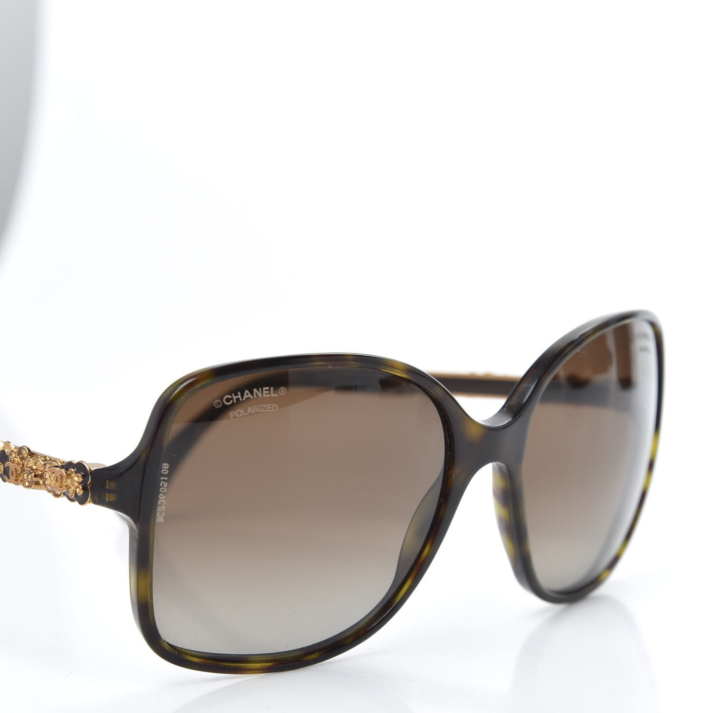 Acetate Polarized Bijou Square Sunglasses 5355 Tortoise