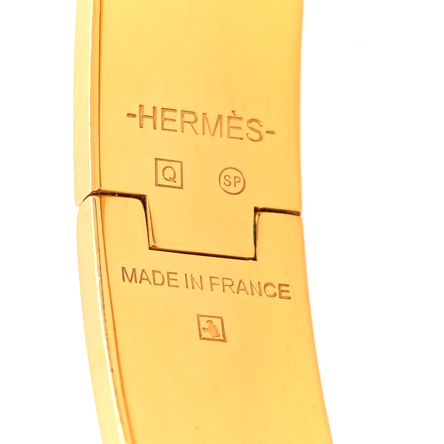 Hermes Enamel Narrow Clic Clac H Bracelet PM Jaune Madras 5 of 5