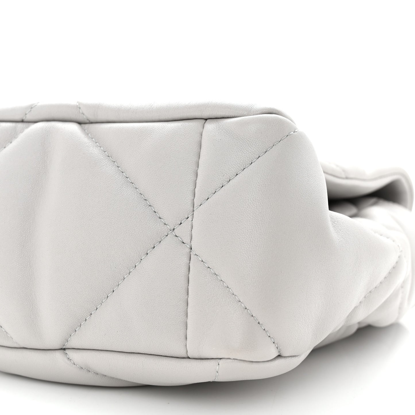 Lambskin Quilted Large Chanel 19 Flap Grey