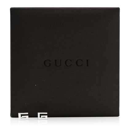 Gucci 18K White Gold G Square Stud Earrings 6 of 6