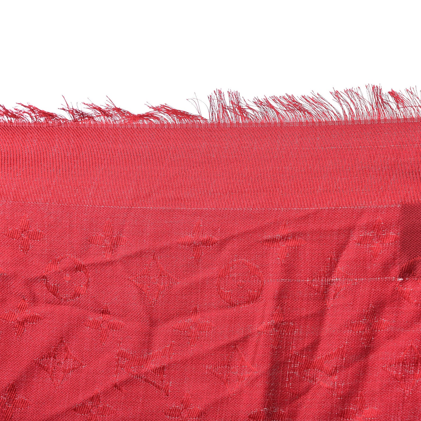 Silk Wool Monogram Shawl Pomme D'Amour