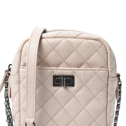 Chanel Grained Calfskin Quilted Reissue Camera Case Light Pink 9 of 9