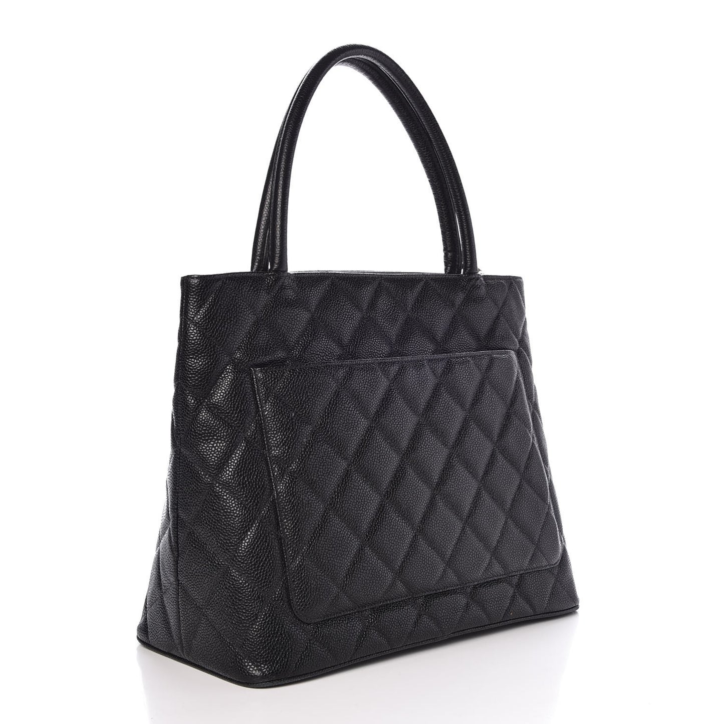Caviar Quilted Medallion Tote Black