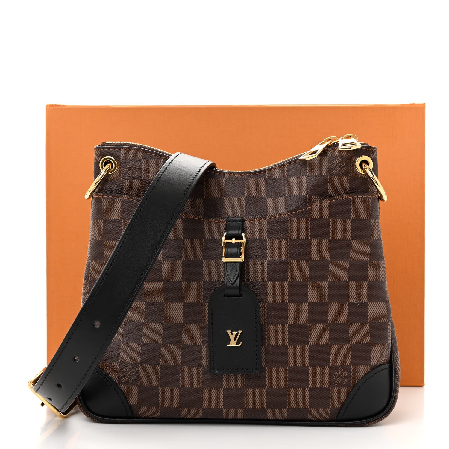 Louis Vuitton Damier Ebene Odeon PM Black 3 of 10