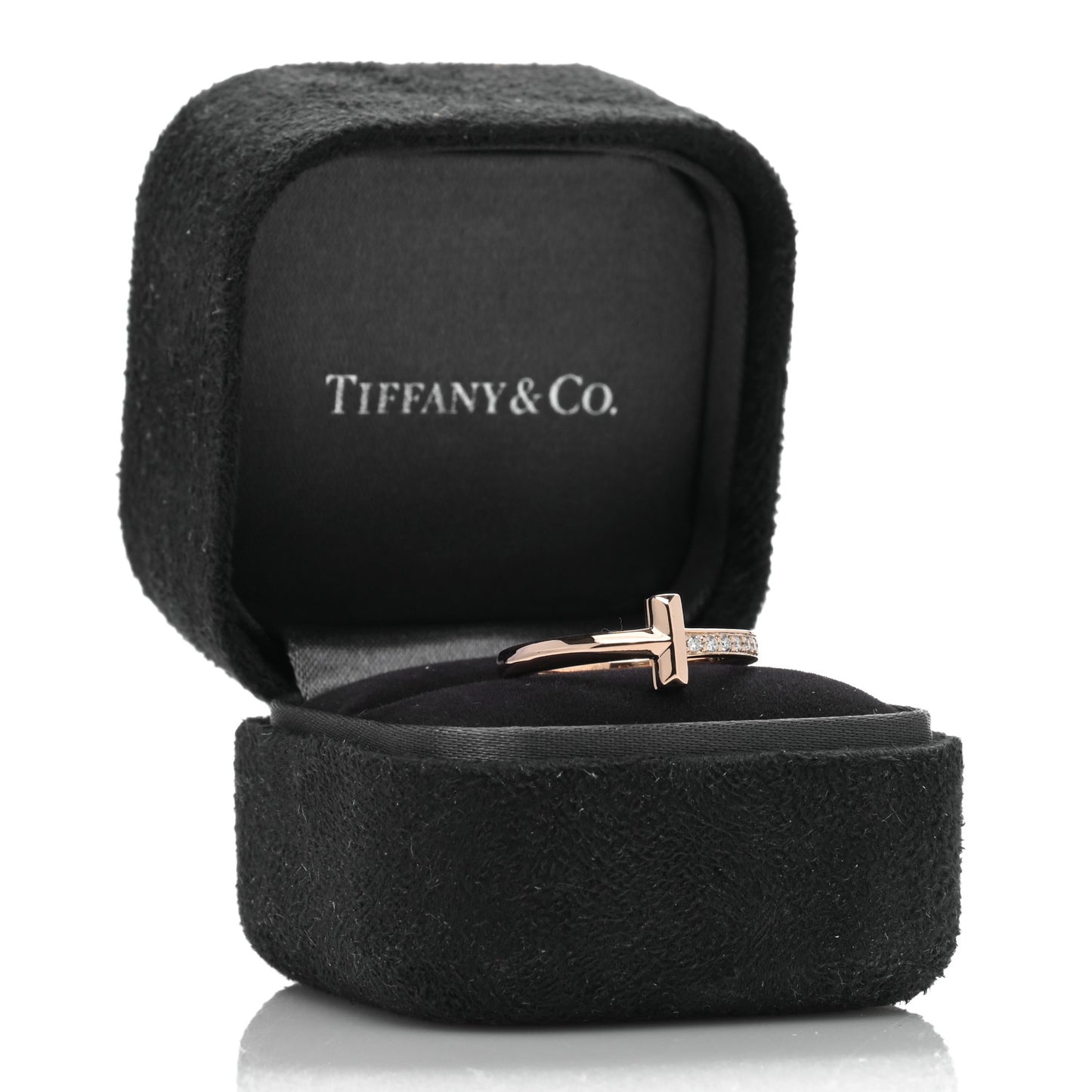 18K Rose Gold Diamond 2.5mm T T1 Ring 53 6.5
