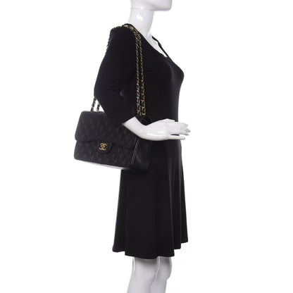 Chanel Caviar Quilted Jumbo Double Flap Black 2 of 12