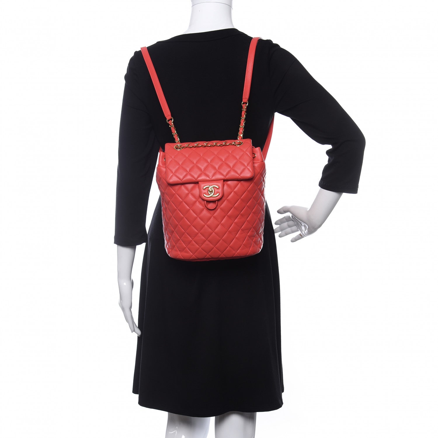 Chanel Lambskin Quilted Small Urban Spirit Backpack Red 2 of 10