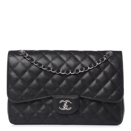 Chanel Caviar Quilted Jumbo Double Flap Black 1 of 12