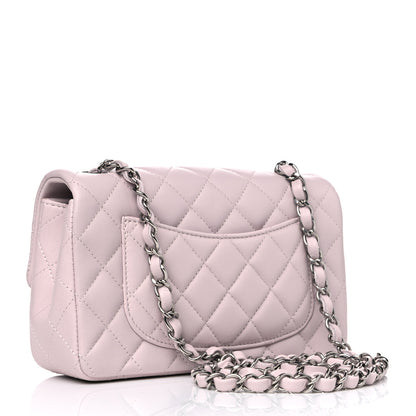 Chanel Lambskin Quilted Mini Rectangular Flap Light Purple 4 of 13