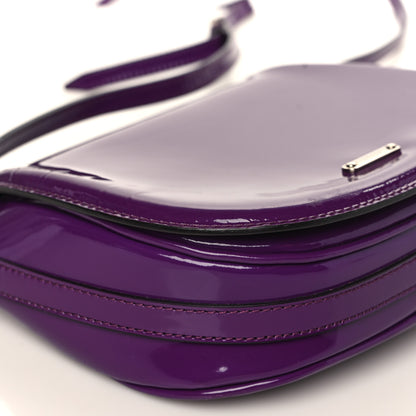 Burberry Patent Small Leigh Crossbody Bag Beetroot 8 of 9