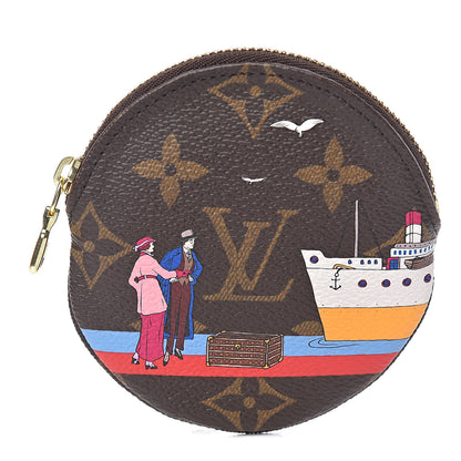 Louis Vuitton Monogram 2016 Christmas Animation Round Coin Purse Rouge 1 of 8