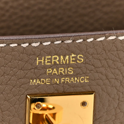 Hermes Togo Kelly Retourne 25 Etoupe 6 of 15