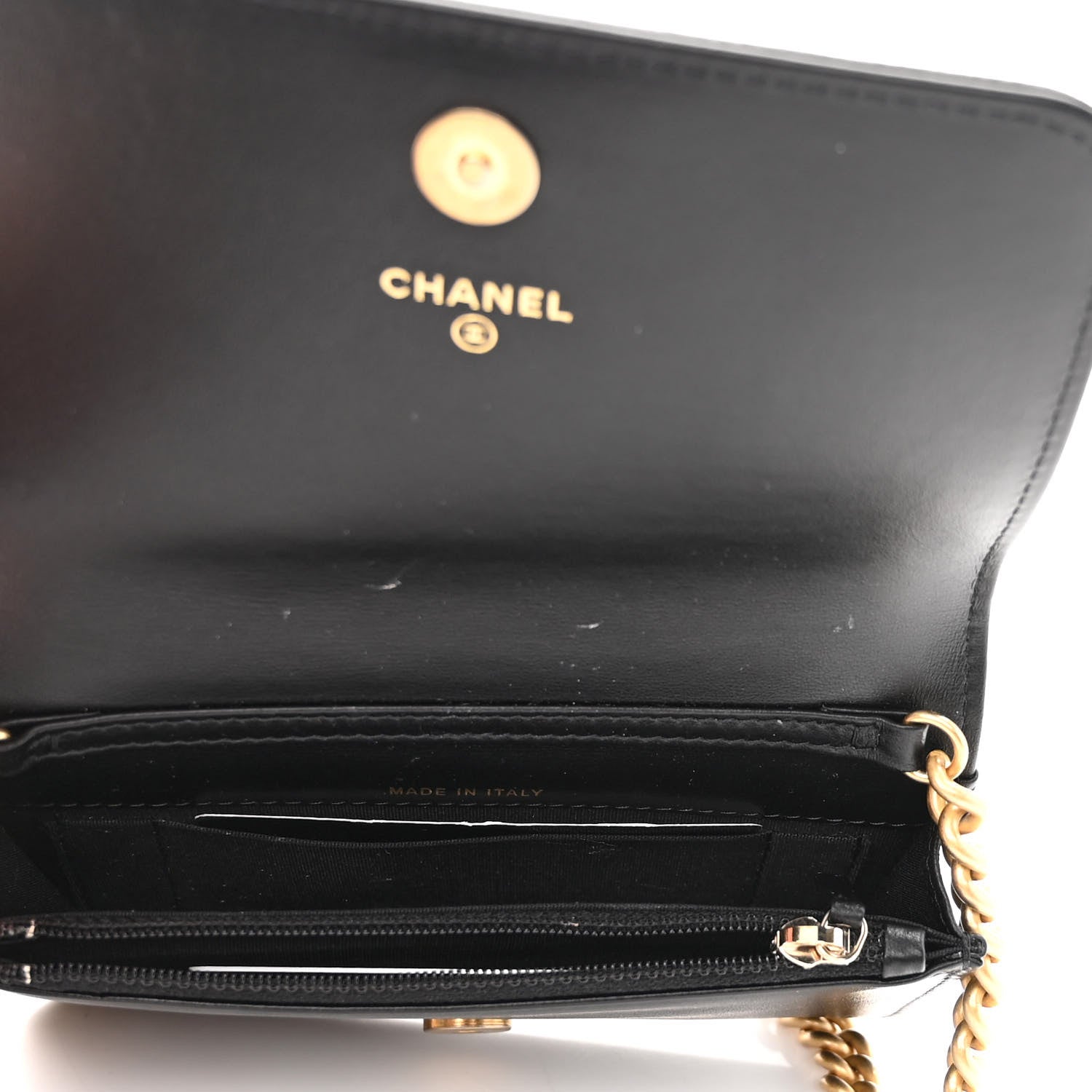 Chanel Caviar Quilted Boy Clutch With Chain Black 5 of 13