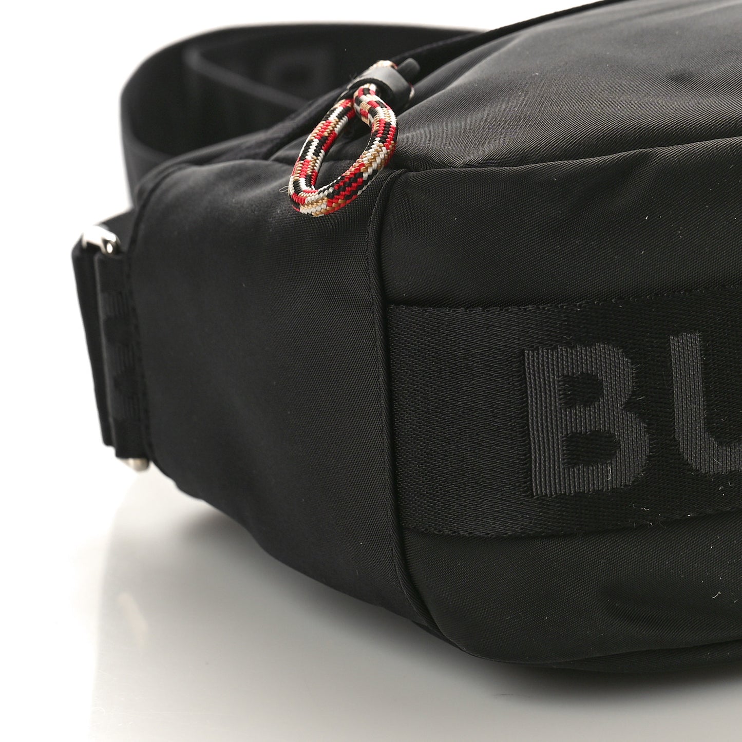 Nylon Logo Detail Crossbody Bag Black