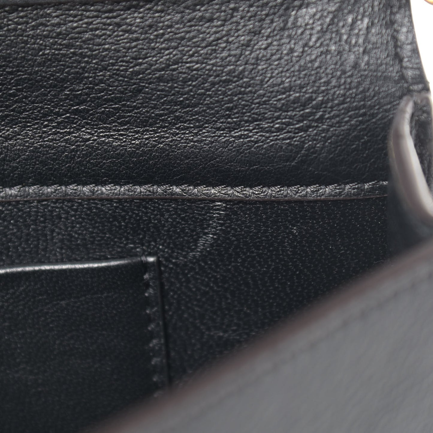 Calfskin Small Nile Bracelet Minaudiere Bag Black