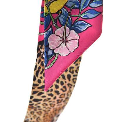 Hermes Silk Jungle Love Love Twilly Rose Vif Bleu Roy 6 of 6