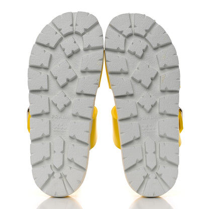 Prada EVA Rubber Double Strap 20mm Fussbett Sandals 37 Sole 5 of 9