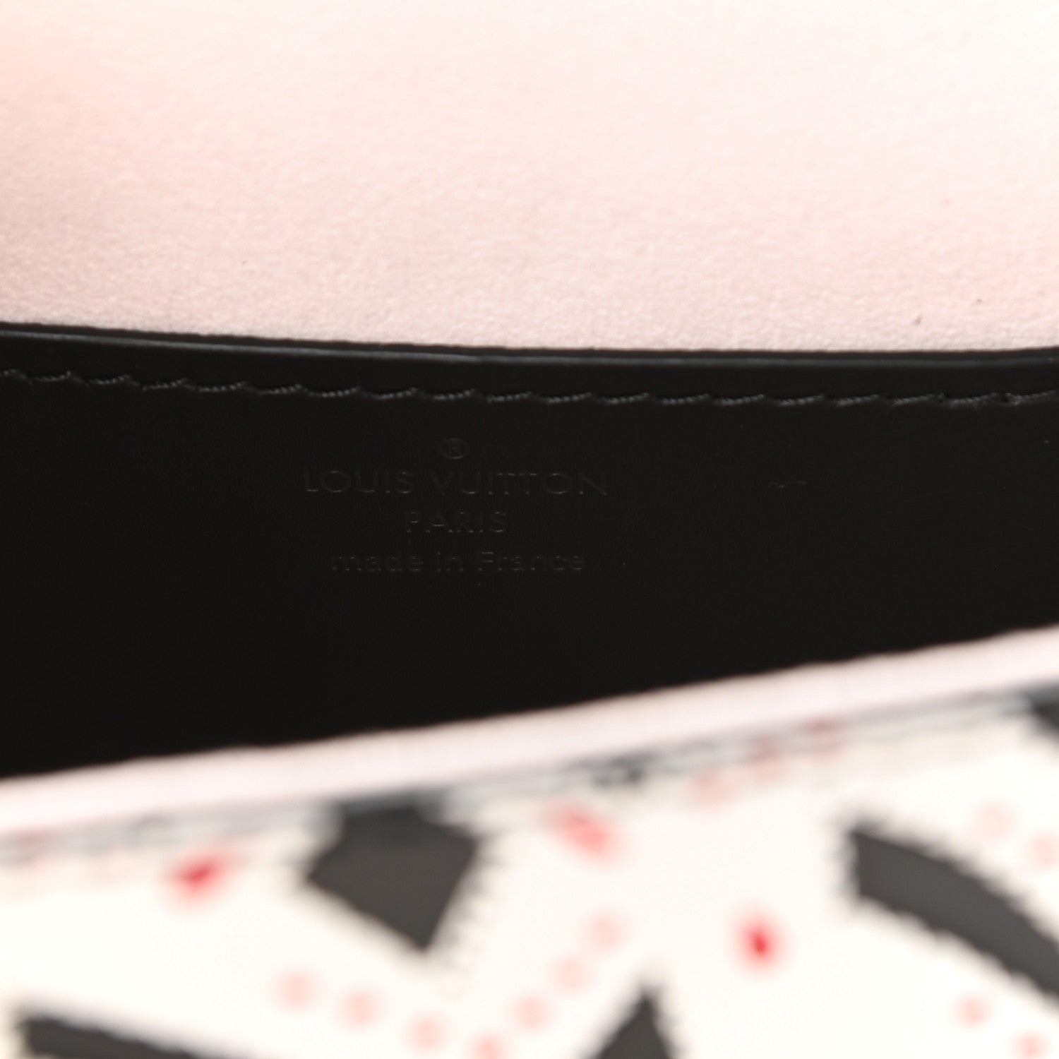 Louis Vuitton Calfskin Graphic Print Twist Shoulder Bag MM White Black 5 of 11