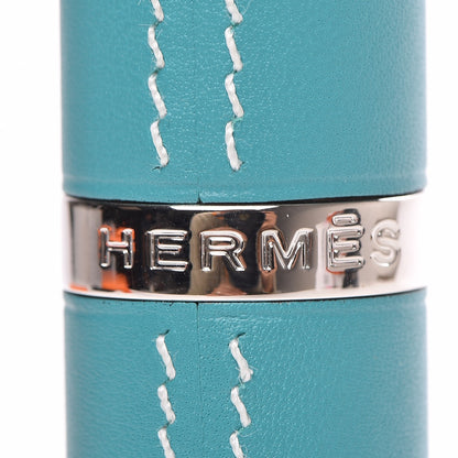 Hermes Milo Lambskin Refillable Bottle and Case Bleu Paon 4 of 7