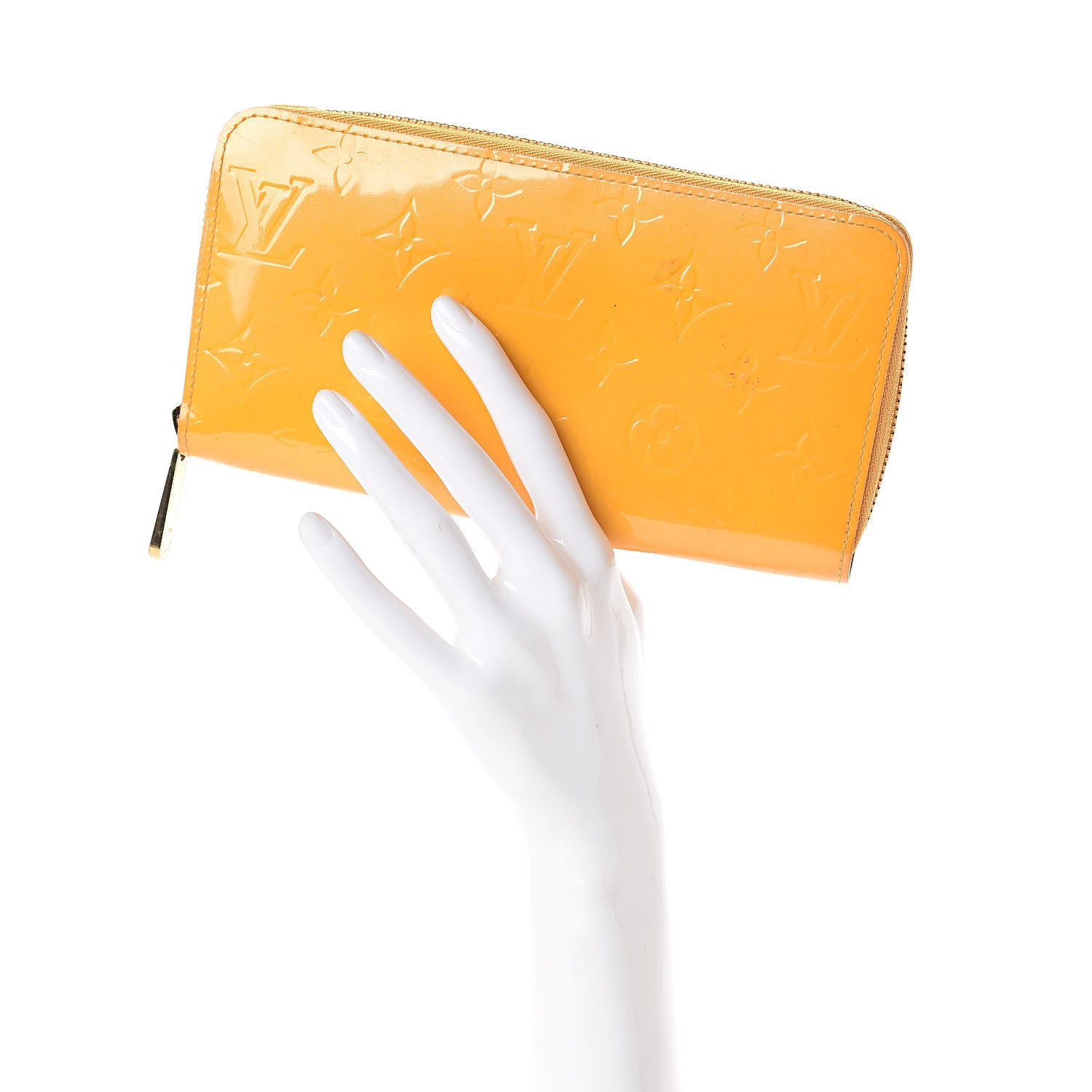 Louis Vuitton Vernis Zippy Wallet Jaune Passion 2 of 8