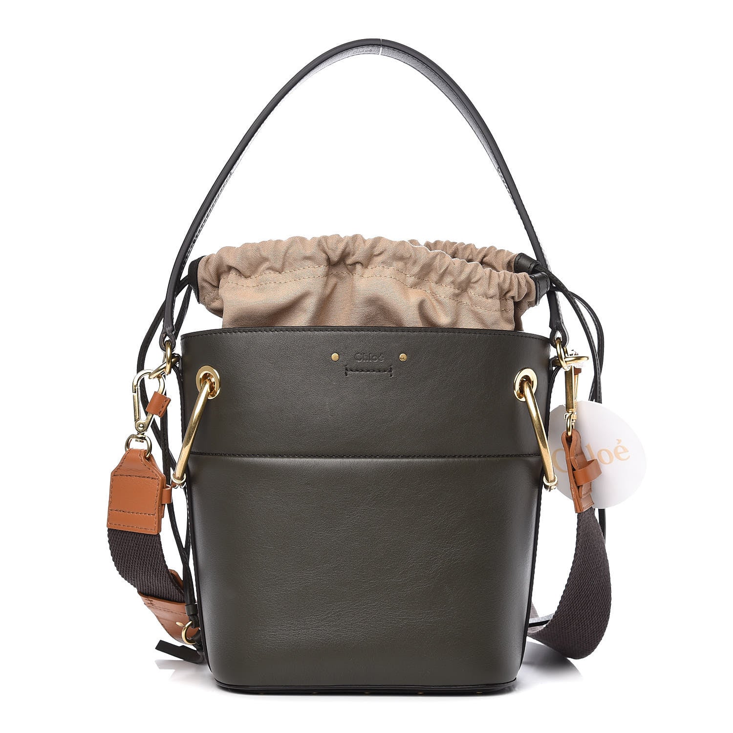 Chloe Smooth Calfskin Small Roy Bucket Bag Deep Forest 1 of 9