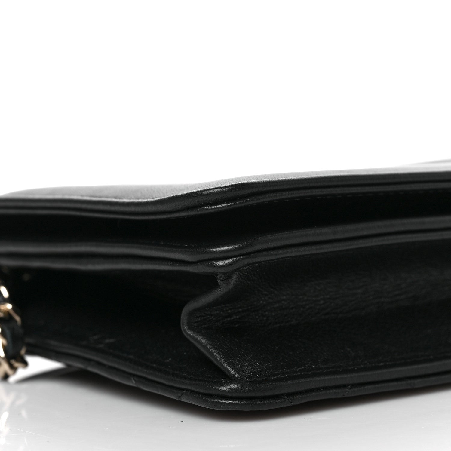 Chanel Lambskin Quilted Timeless CC Wallet On Chain WOC Black 9 of 10