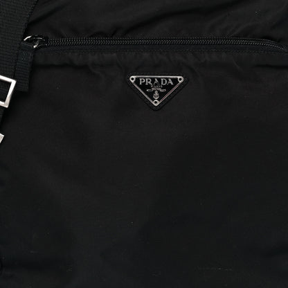 Prada Nylon Flat Messenger Bag Black 7 of 11