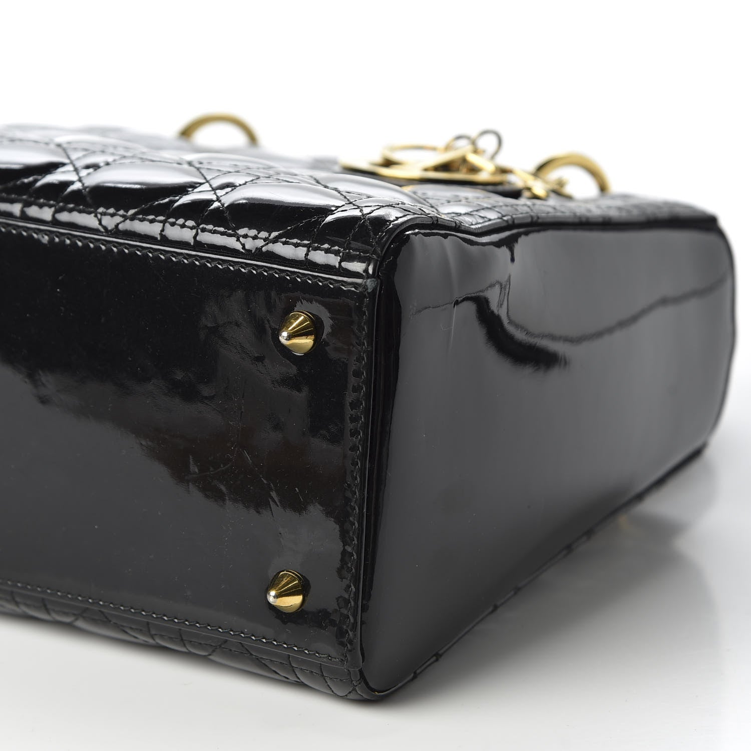 Christian Dior Patent Cannage Medium Lady Dior Black 6 of 9