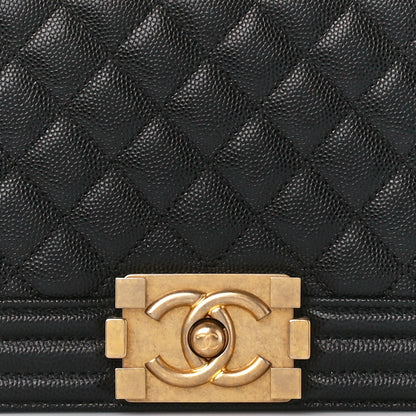 Chanel Caviar Quilted Medium Boy Flap Black 8 of 10