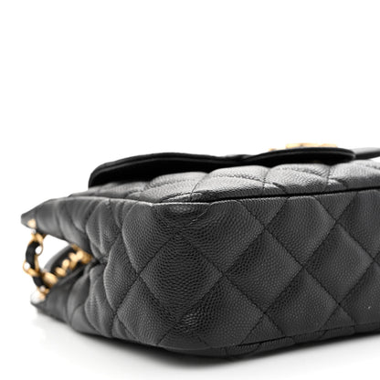 Chanel Caviar Quilted Small Wavy CC Hobo Black 9 of 11