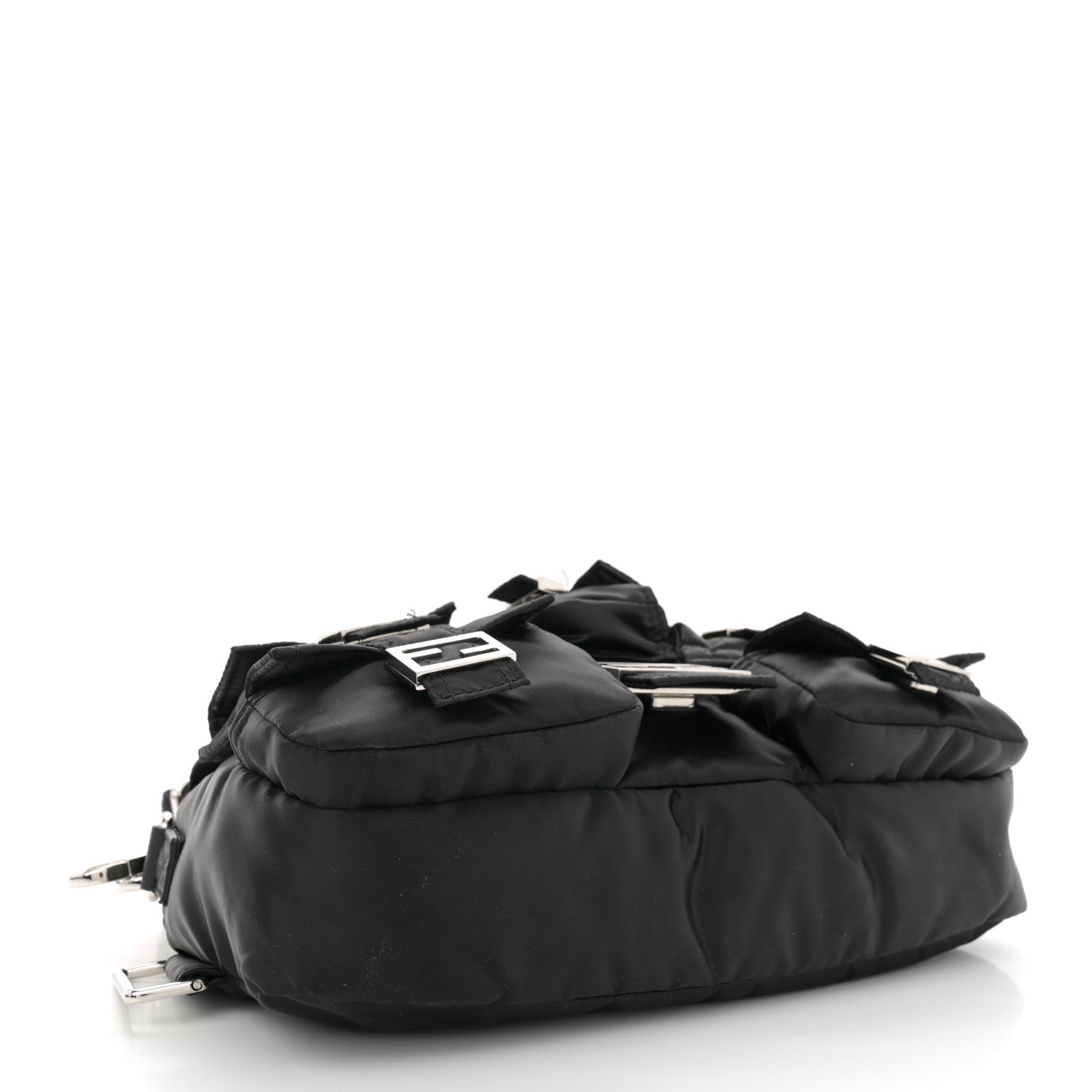 Fendi Econyl Cuoio Romano Multipocket Baguette Black 1699736