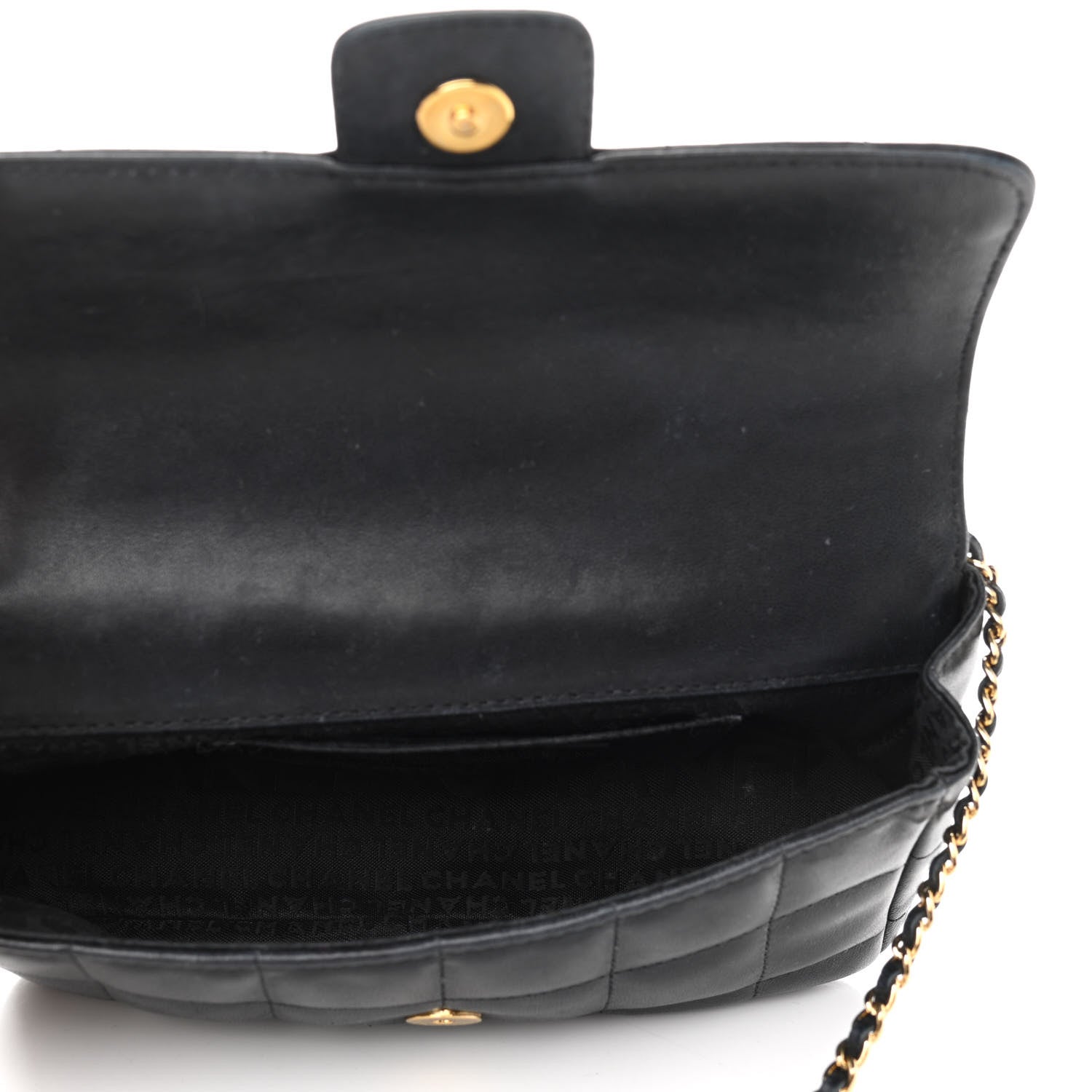 Chanel Lambskin Quilted Mini Chocolate Bar Camellia Flap Black 5 of 15