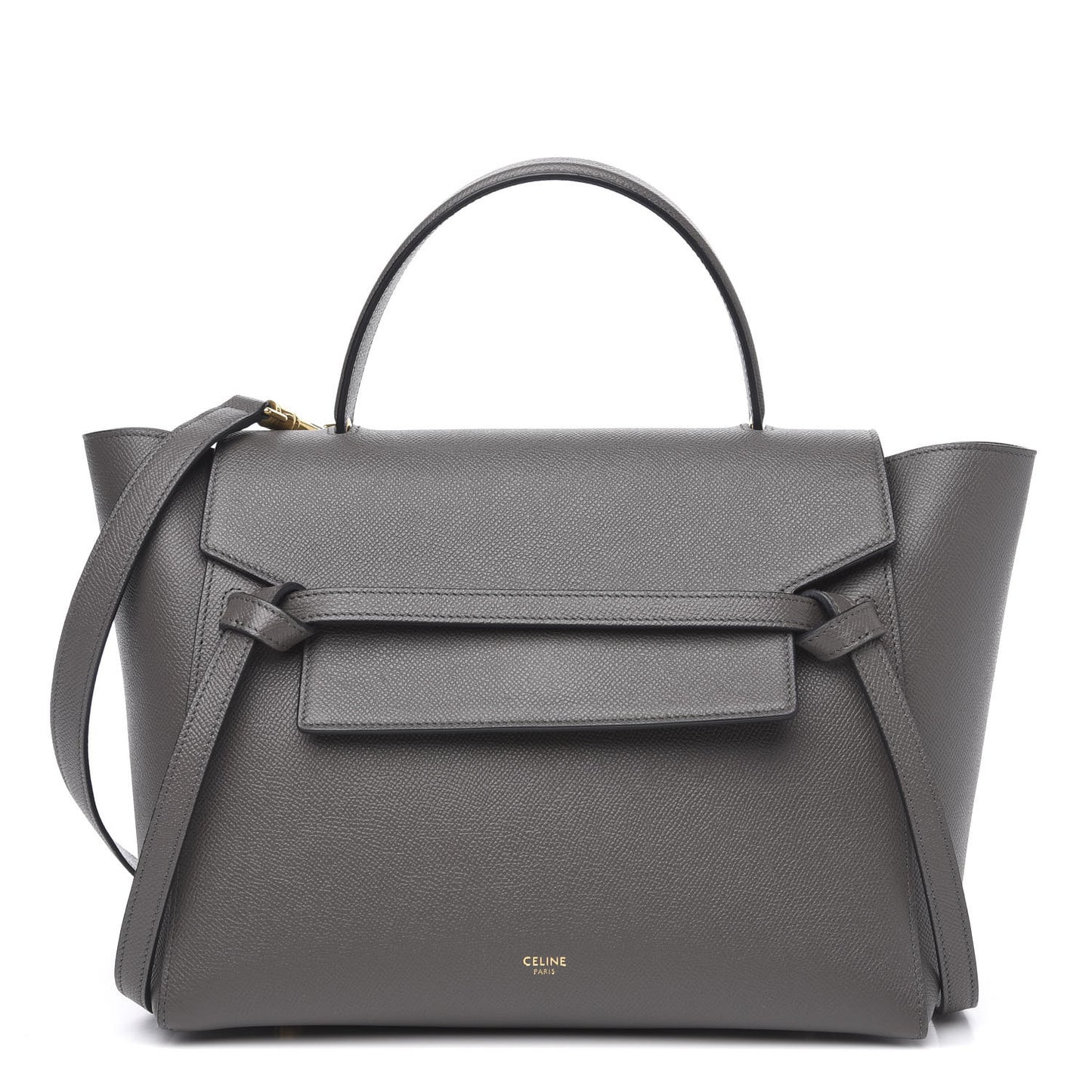 Grained Calfskin Mini Belt Bag Grey