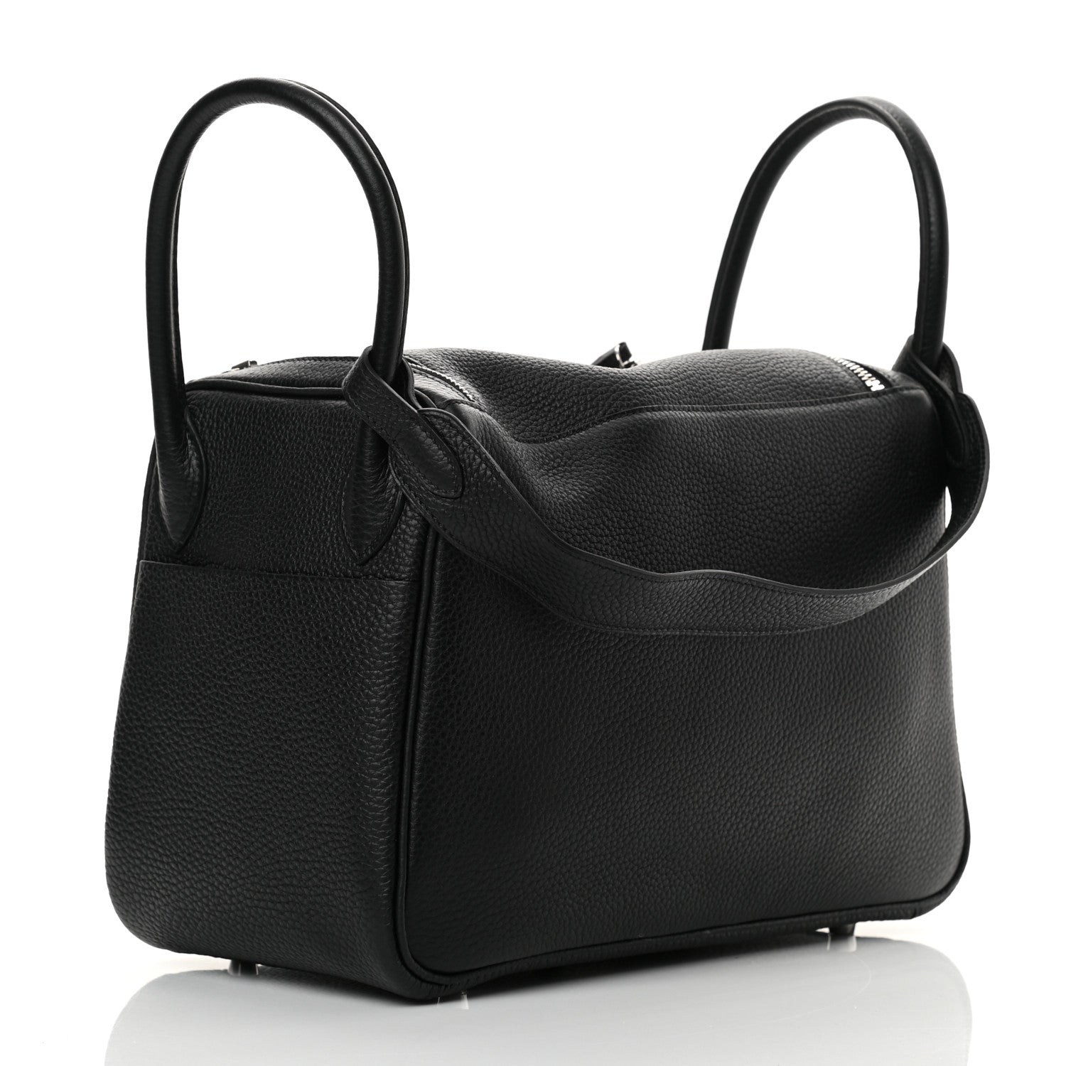 Hermes Taurillon Clemence Lindy 30 Black 4 of 11