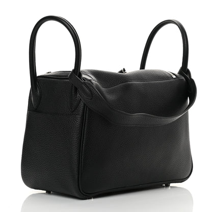 Hermes Taurillon Clemence Lindy 30 Black 4 of 11