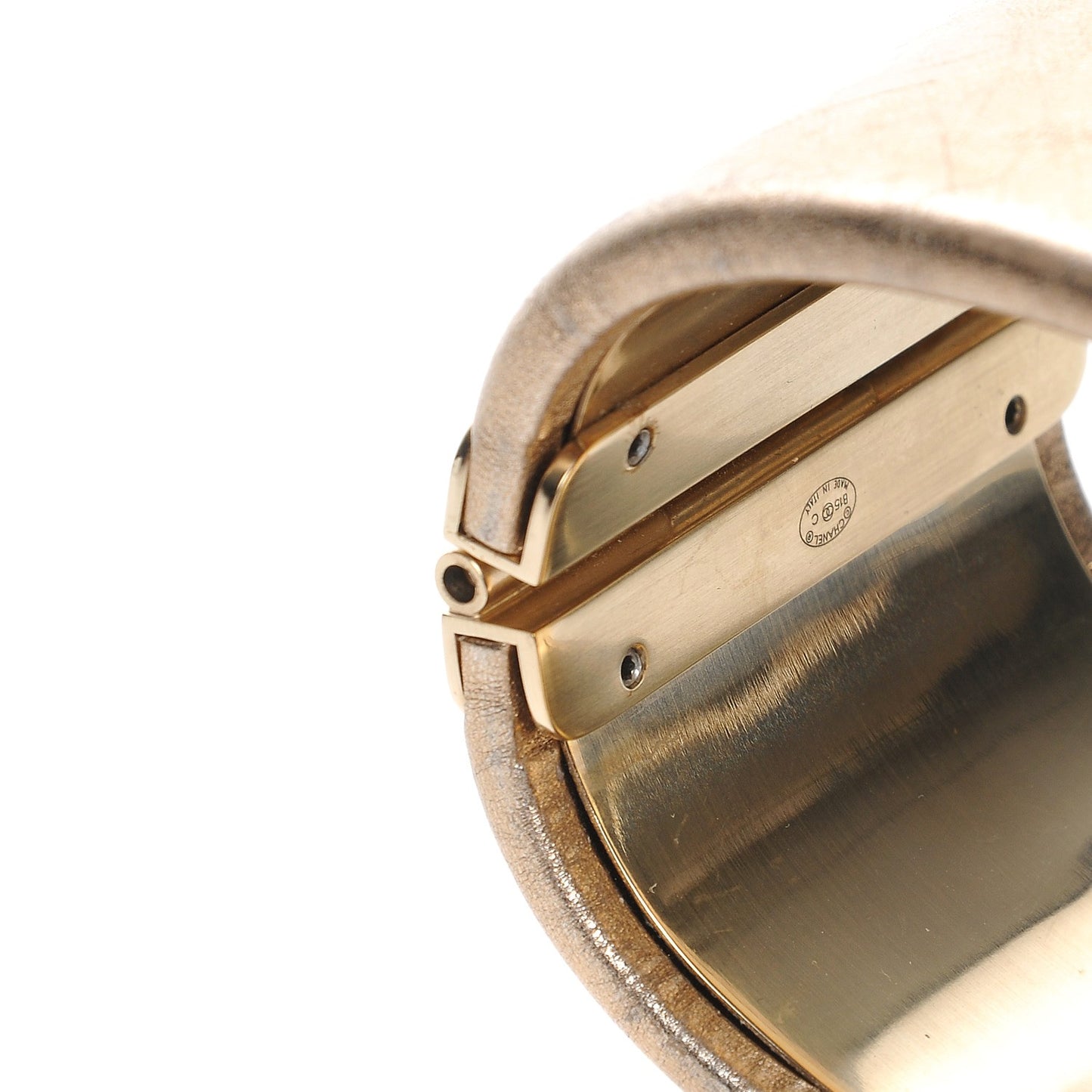 Metallic Lambskin CC Cuff Gold