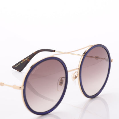 Gucci Round Glitter Sunglasses GG0061S Blue 6 of 8