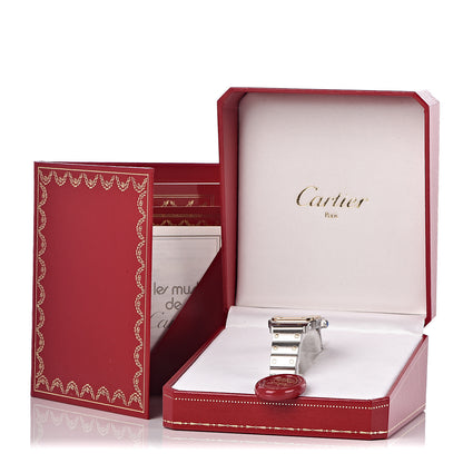 Cartier Stainless Steel 18K Yellow Gold 24mm Santos De Cartier Galbee Quartz Watch 7 of 7