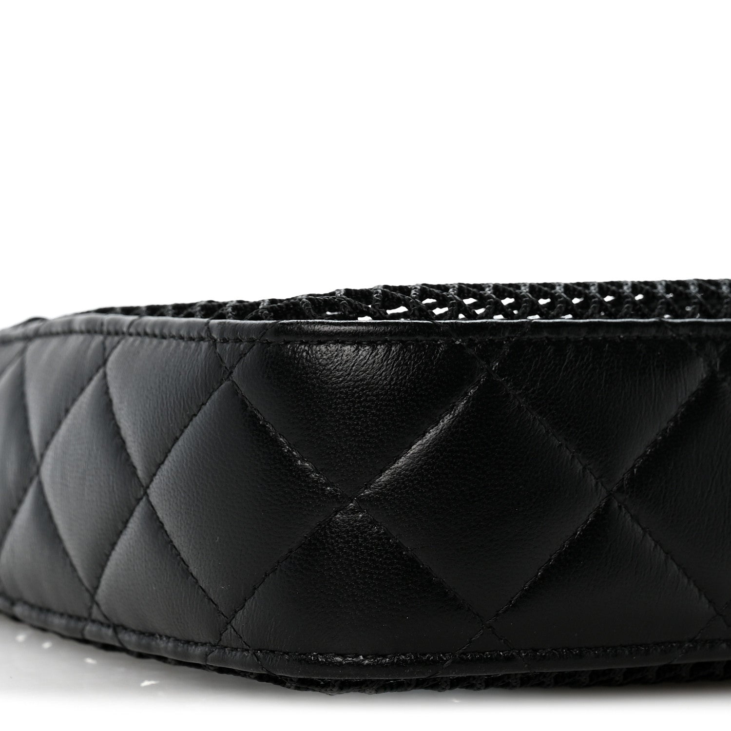 Chanel Mesh Shiny Lambskin Clutch With Chain Black 9 of 11