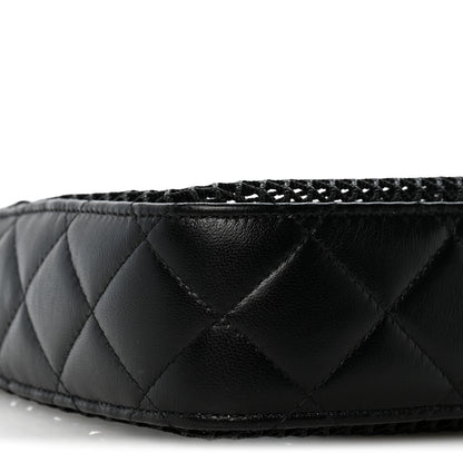 Chanel Mesh Shiny Lambskin Clutch With Chain Black 9 of 11